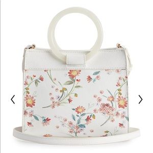 LC Round Handle Floral Crossbody Bag